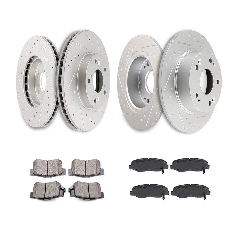Ceramic Brake Pads And Rotors 2003-2007 Honda Accord Front Rear