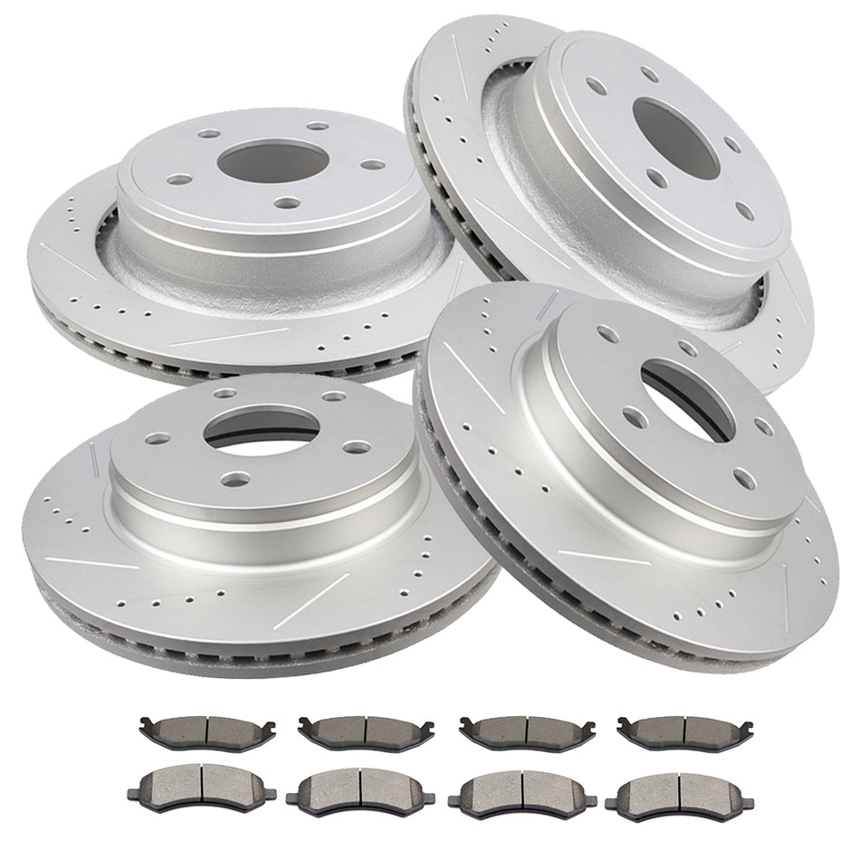 Ceramic Brake Pads And Rotors For 07-09 Dodge Durango 11-18 Ram 1500