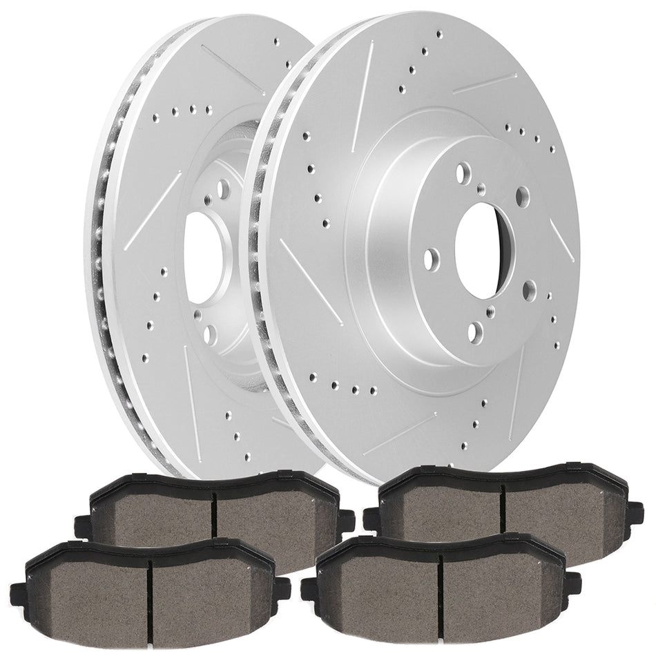 Brake Rotors and Ceramic Pads 11-15 Subaru Forester 11-14 Subaru Impreza Front 293.5mm 6Pcs
