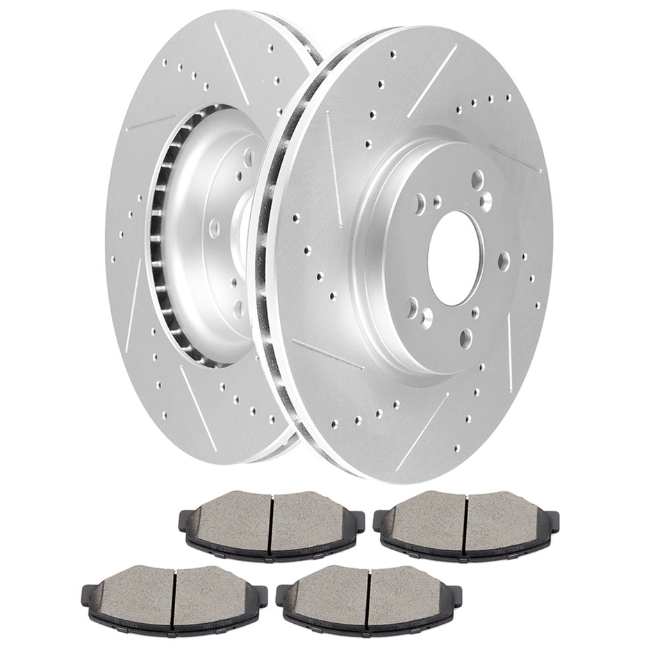 Front Ceramic Brake Pads & Rotors For 05-06 Honda CRV 12-13 Honda Civic