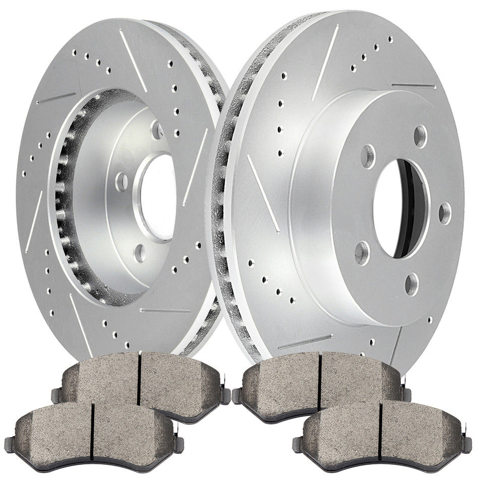 2002-2007 Jeep Liberty Ceramic Brake Pads And Rotors Front
