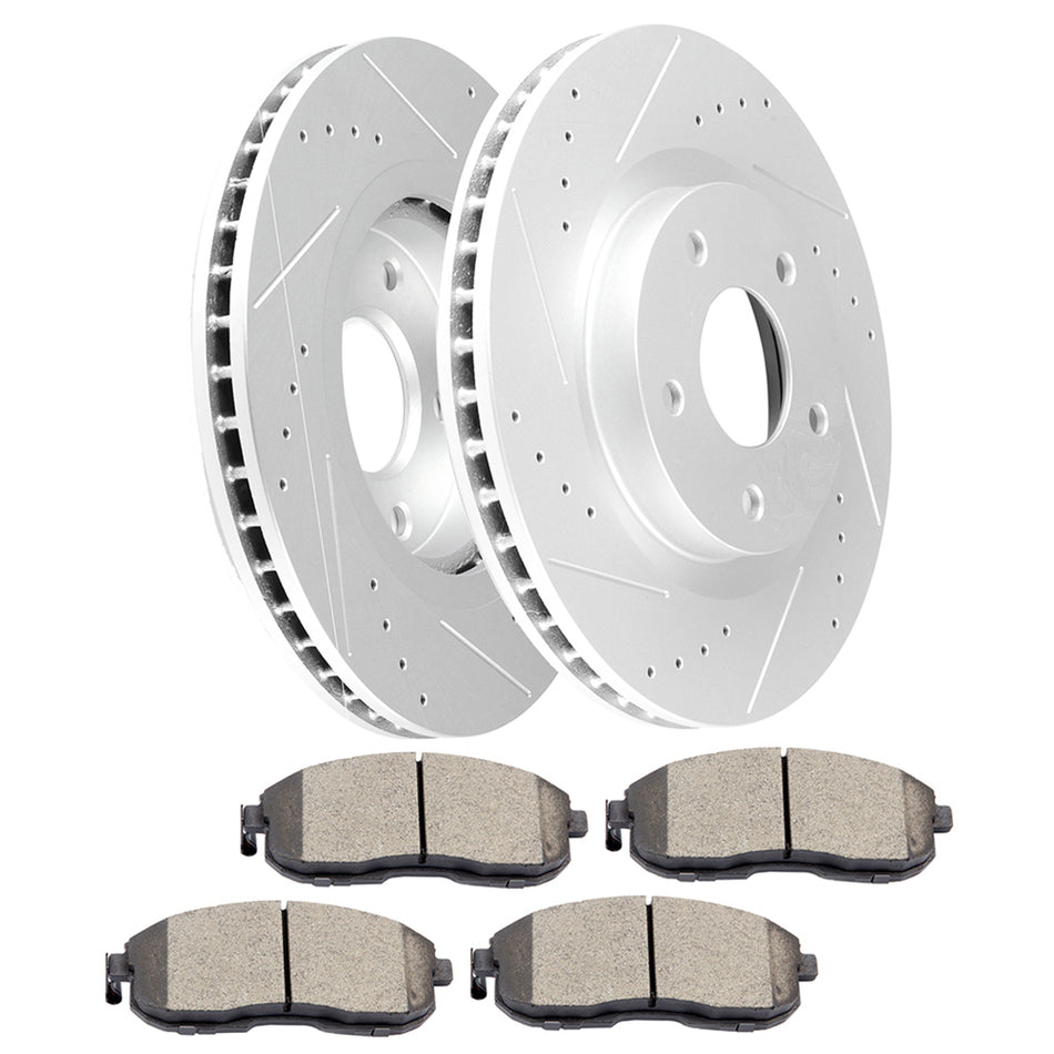 2014-2017 Nissan Rogue Front Ceramic Brake Pads And Rotors