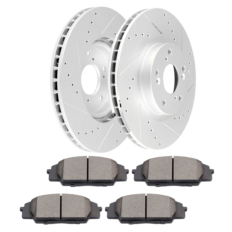Front Ceramic Brake Pads & Rotors For 02-06 Acura RSX 06-11 Honda Civic