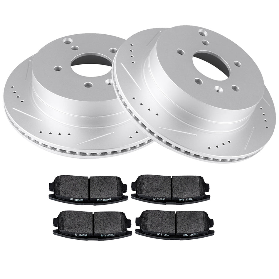 Ceramic Brake Pads And Rotors 07-09 Chevrolet Equinox 08-10 Saturn Vue Rear