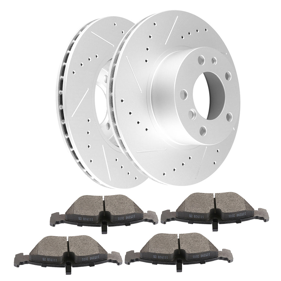 Brake Rotors and Ceramic Pads 93-94 BMW 740i 93-94 BMW 740iL Front 302mm 5Lugs 6Pcs
