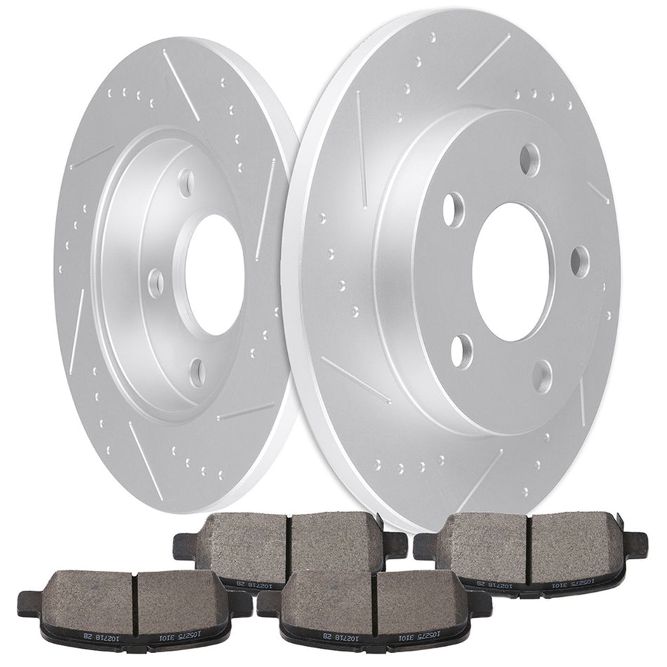 Rear Brake Rotors Pads Kit 6Pcs For 2011 Chevrolet Impala 05-09 Buick LaCrosse