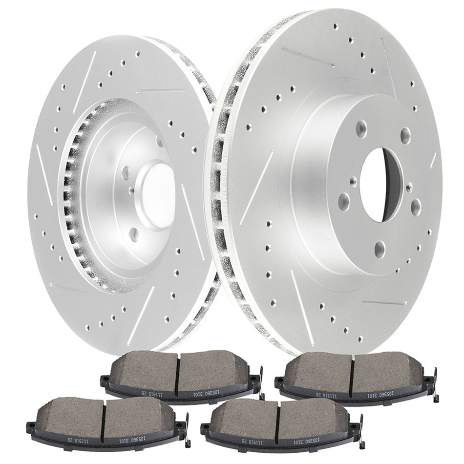 Front Ceramic Brake Pads And Rotors For 13-16 Subaru BRZ 11-16 Subaru Impreza