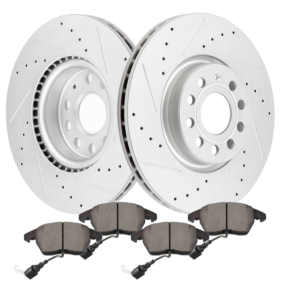 Brake Rotors and Ceramic Pads 06-13 Audi A3 08-09 Audi TT Front 311.1mm 6Pcs
