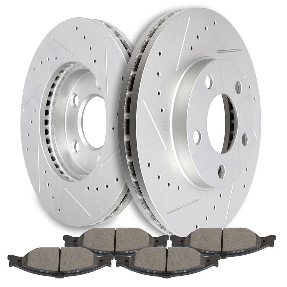 1999-2004 Ford Mustang Front Ceramic Brake Pads And Rotors
