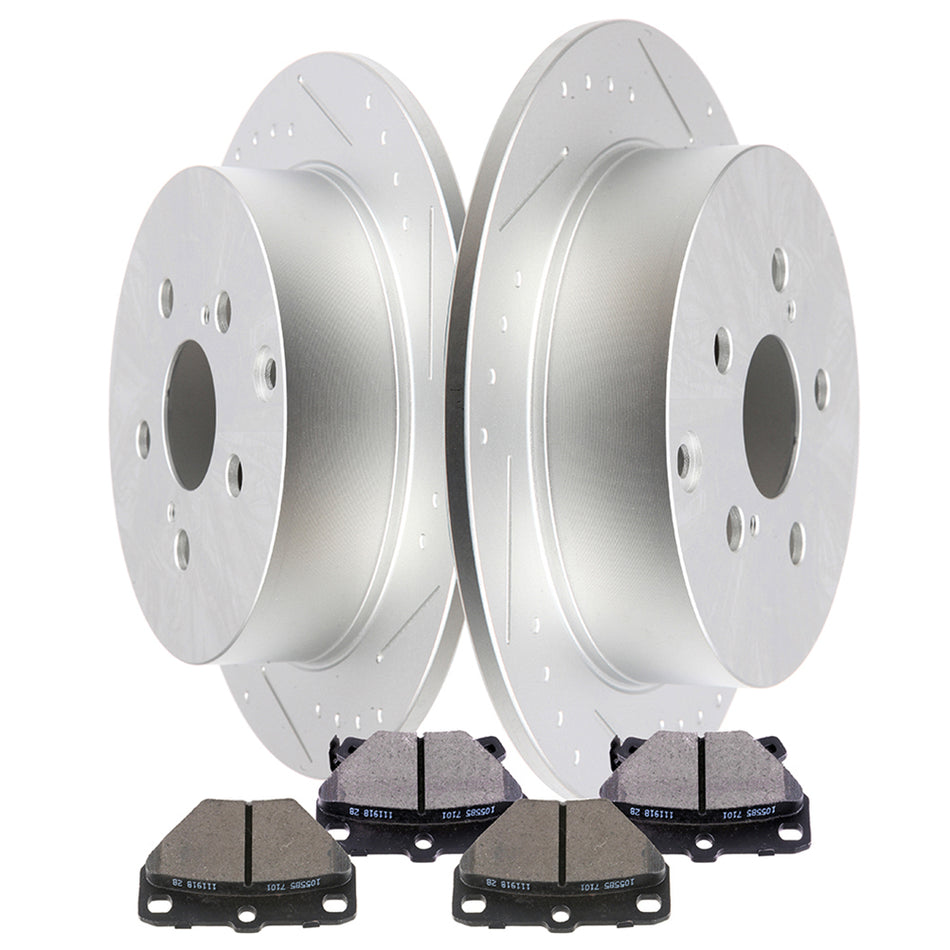Ceramic Brake Pads And Rotors 03-06 Pontiac Vibe 05-06 Toyota Corolla Rear