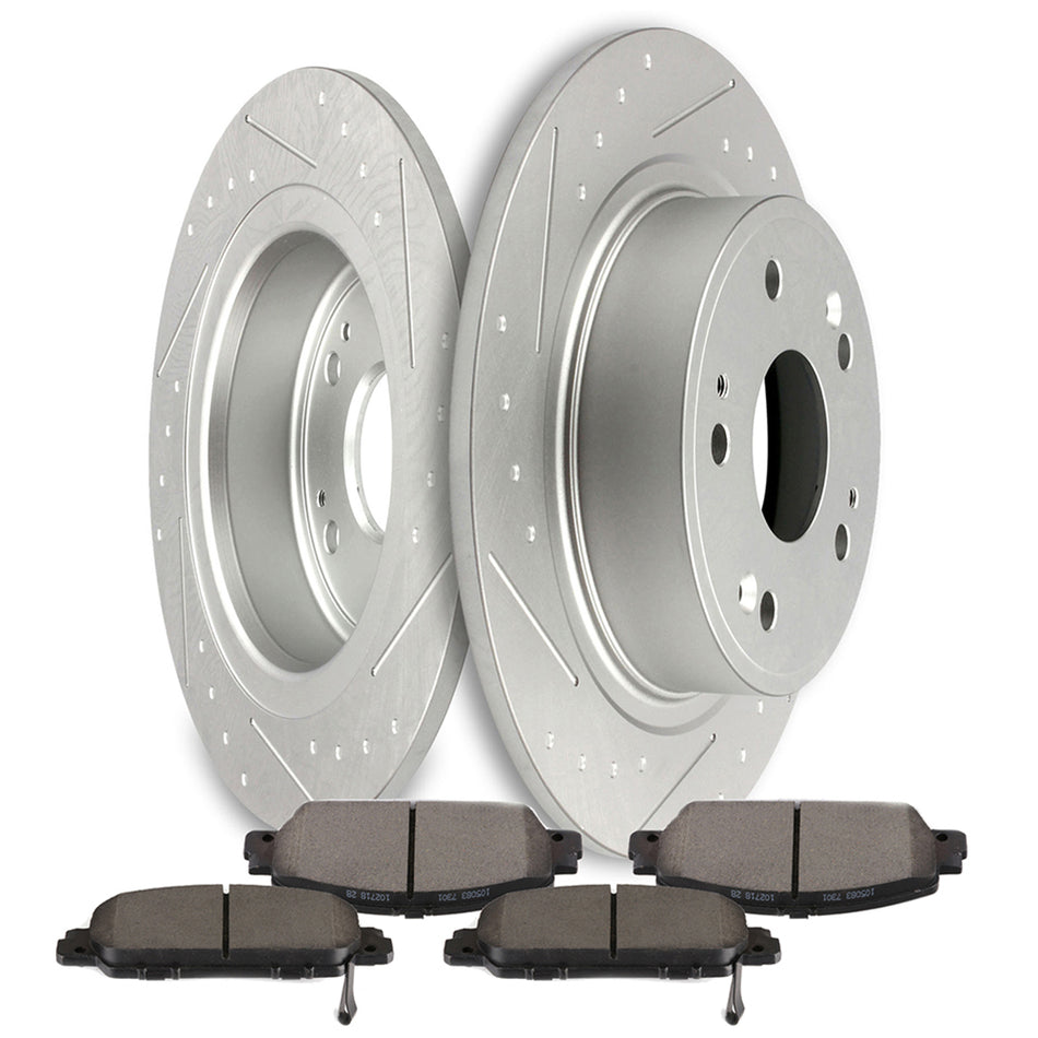 2015 2017 Honda Accord Rear Discs Brake Rotors Ceramic Pads