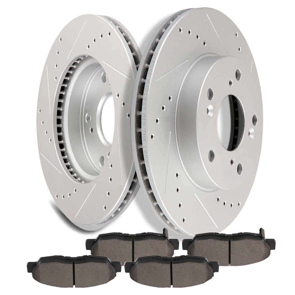 2012-2014 Honda Civic Front Ceramic Brake Pads And Rotors