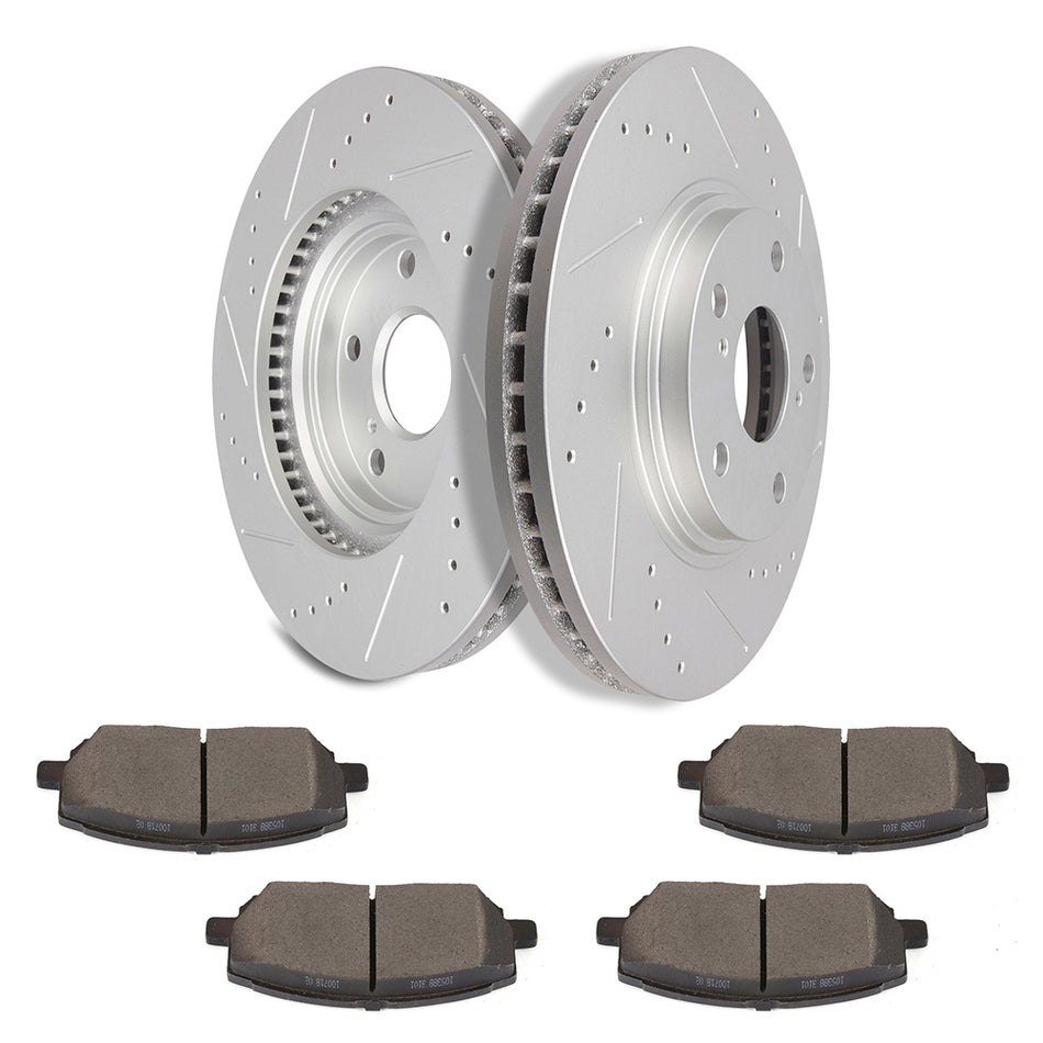 2001-2007 Toyota Highlander Ceramic Brake Pads And Rotors Front