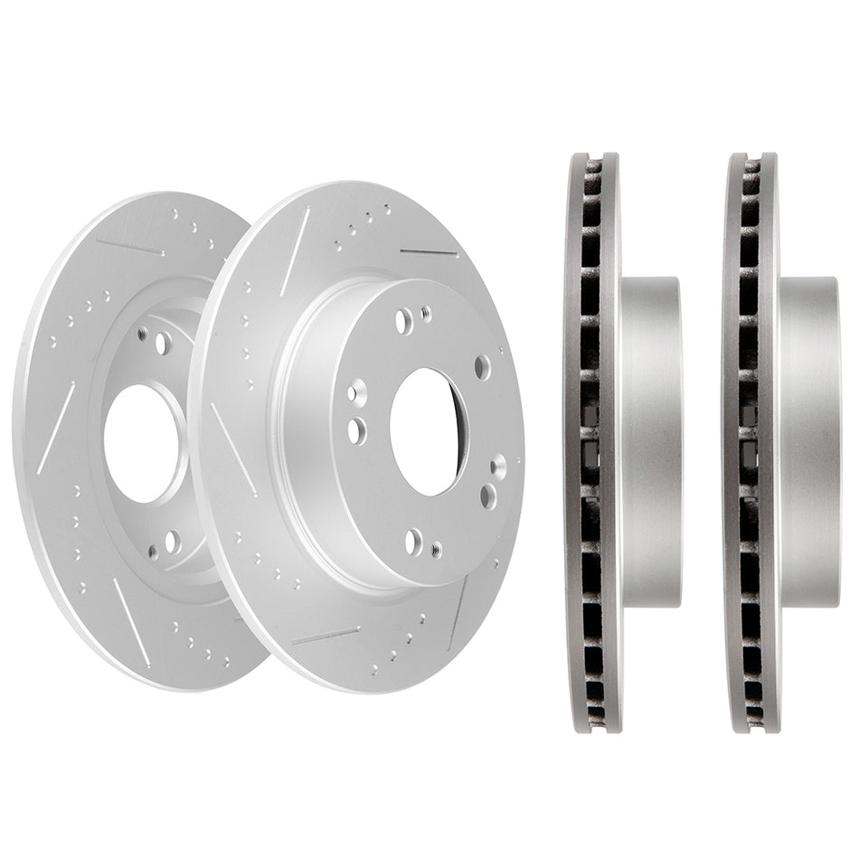 2006-2011 Honda Civic Front And Rear 260.3mm 5 Lug Brake Rotors