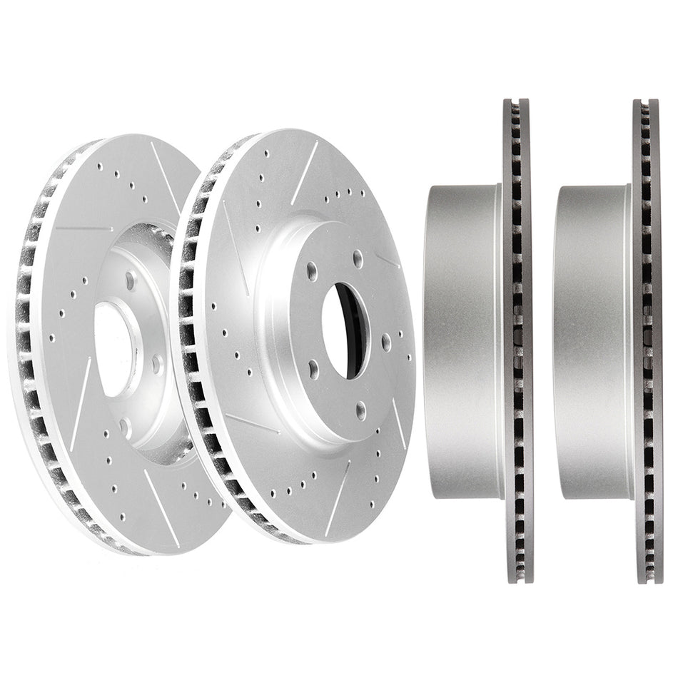 Front and Rear Discs 5Lug Brake Rotors For 04-09 11-17 Nissan Quest 4pcs