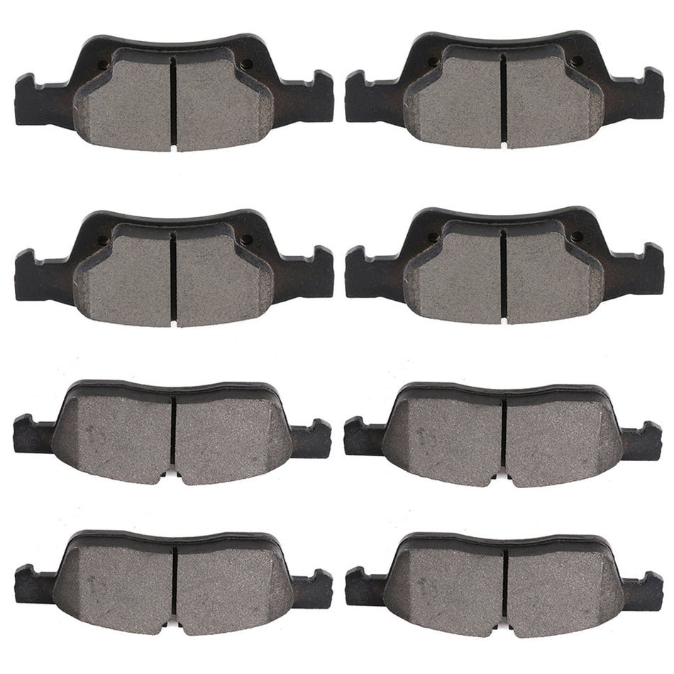 Front Rear Metallic Brake Pads For 2011-2018 Dodge Durango Jeep Grand Cherokee