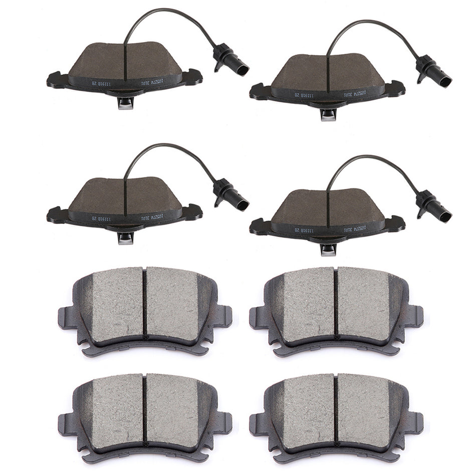 Front and Rear Brake Ceramic Pads For 2005-2009 Audi A4 2006-2009 2011 Audi A6 8pcs