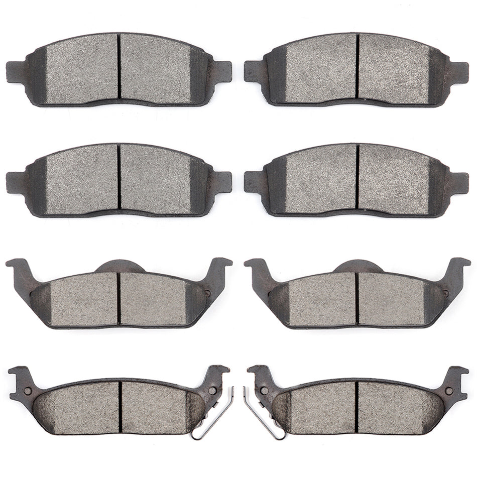 Ceramic Brake Pads 04-08 Ford F150 06-08 Lincoln Mark LT Front Rear
