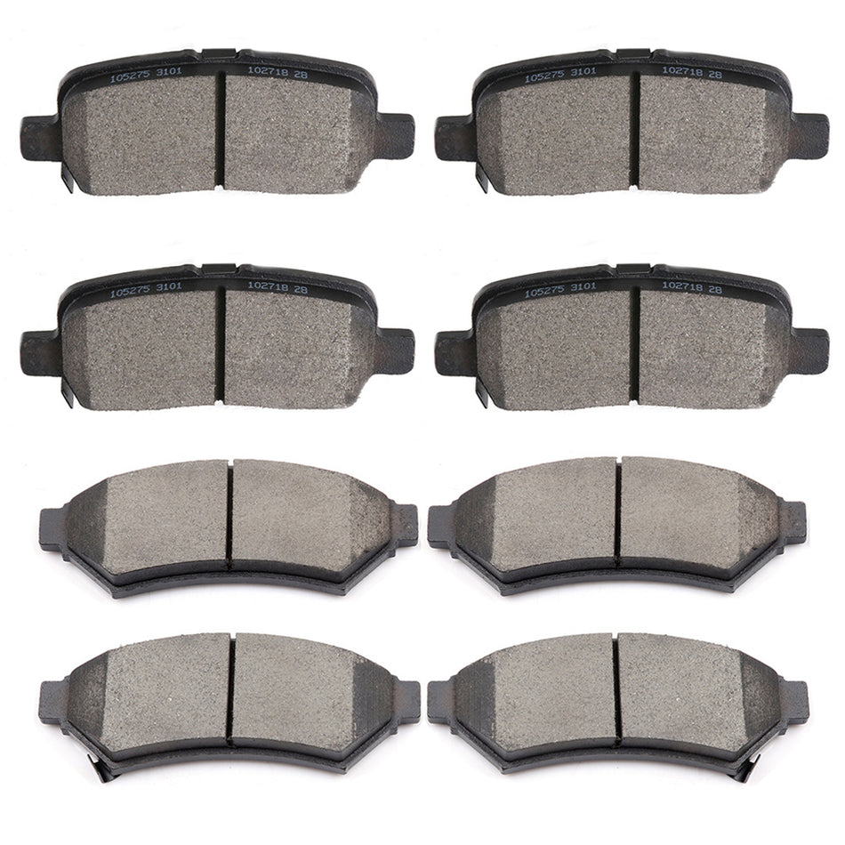 Ceramic Brake Pads 05-09 Buick Allure/LaCrosse 04-08 Pontiac Grand Prix Front Rear