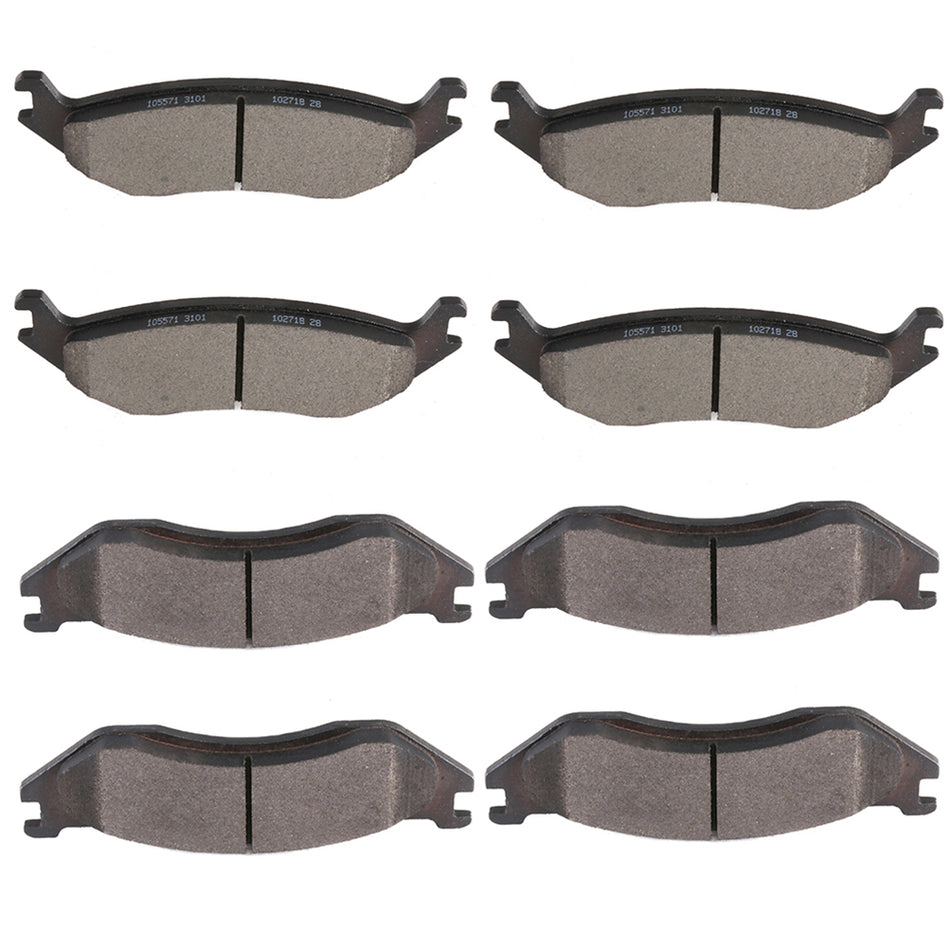 Brake Ceramic Pads Dodge 04-06 Durango 02-05 Ram 1500 Front And Rear