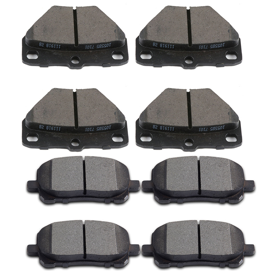 Ceramic Brake Pads 03-06 Pontiac Vibe 05-06 Toyota Corolla Front Rear