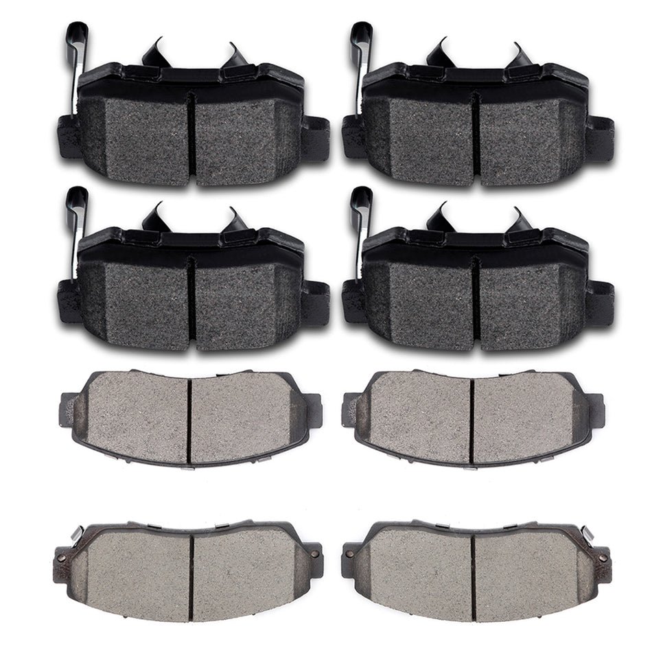 Ceramic Brake Pads 12-16 Honda CRV 12-15 Crosstour Front Rear