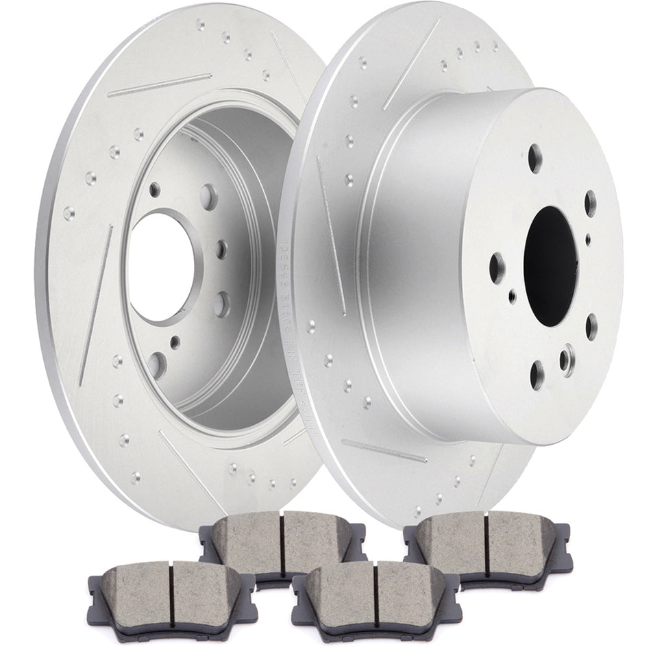 Ceramic Brake Pads And Rotors 13-18 Lexus ES350 Toyota Avalon Rear