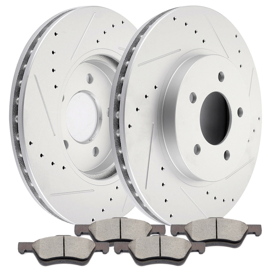 Front Ceramic Brake Pads Rotors For 05-12 Ford Escape 05-10 Mercury Mariner