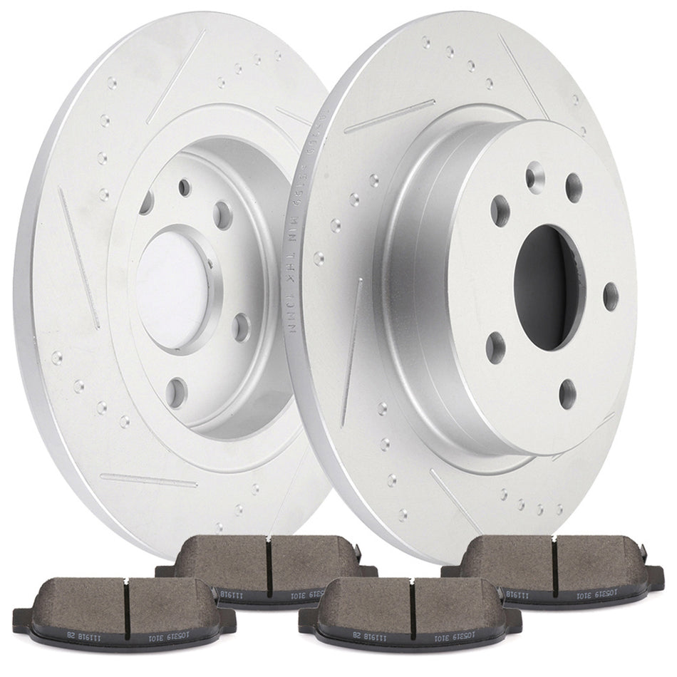Ceramic Brake Pads And Rotors 13-19 Buick Encore 11-15 Chevrolet Cruze Rear