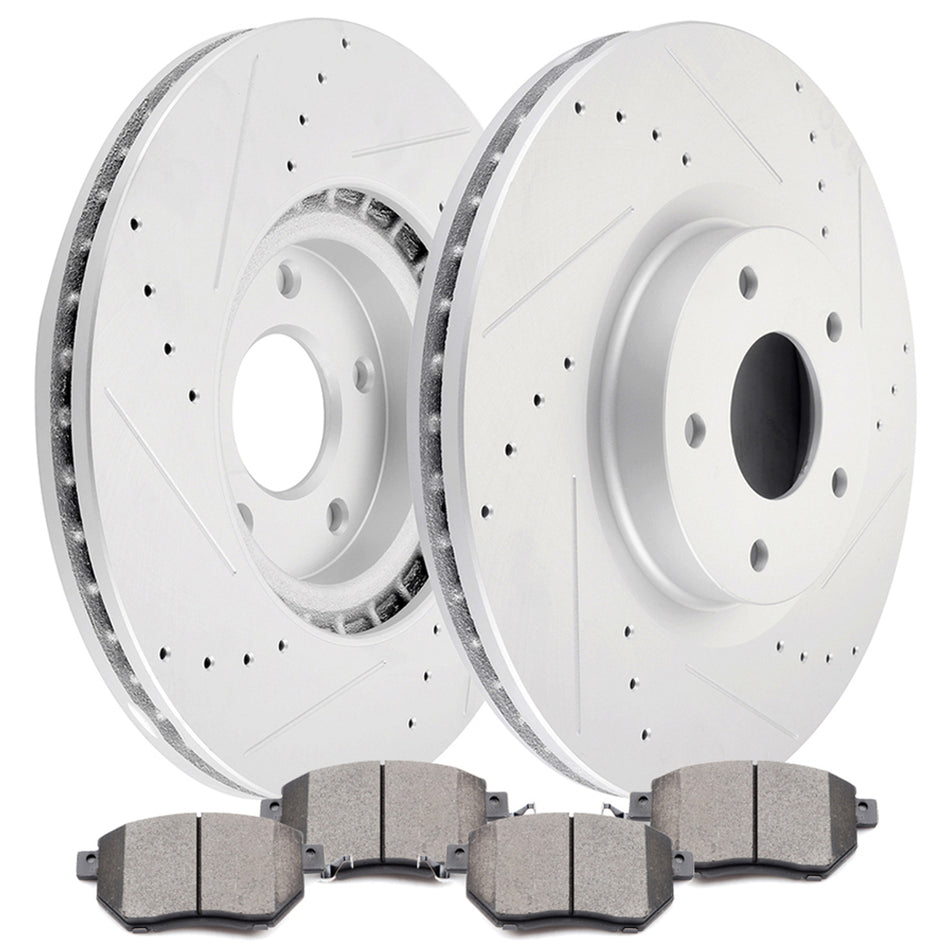 2009-2011 Nissan Murano Front Ceramic Brake Pads And Rotors