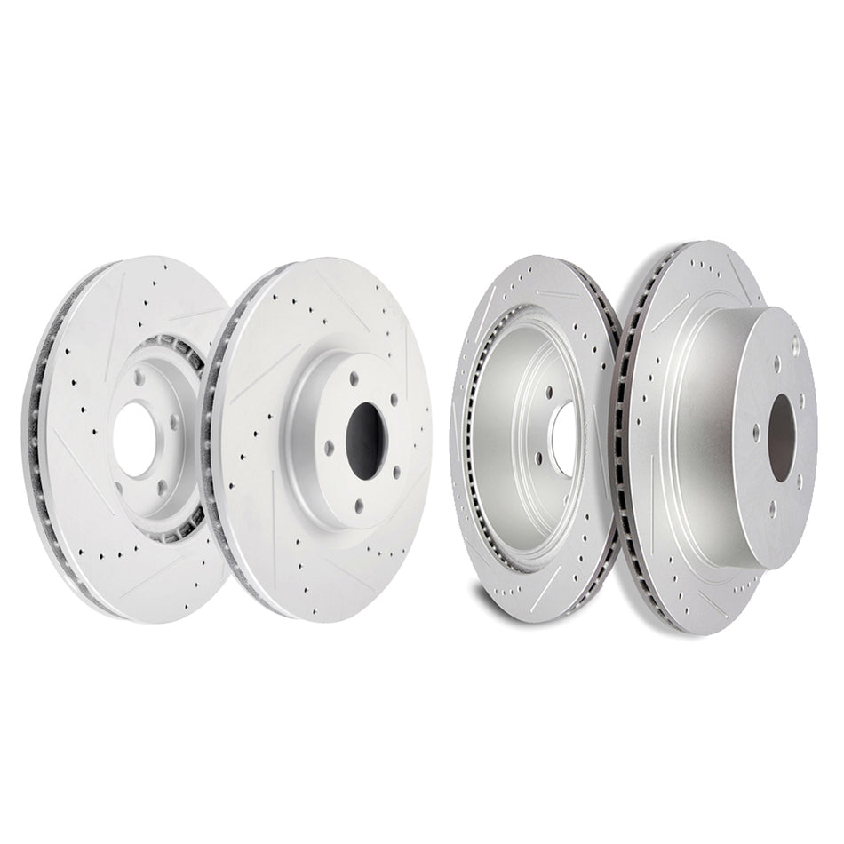 Brake Rotors For 13-16 Nissan Pathfinder 14-17 Infiniti QX60 Front & Rear