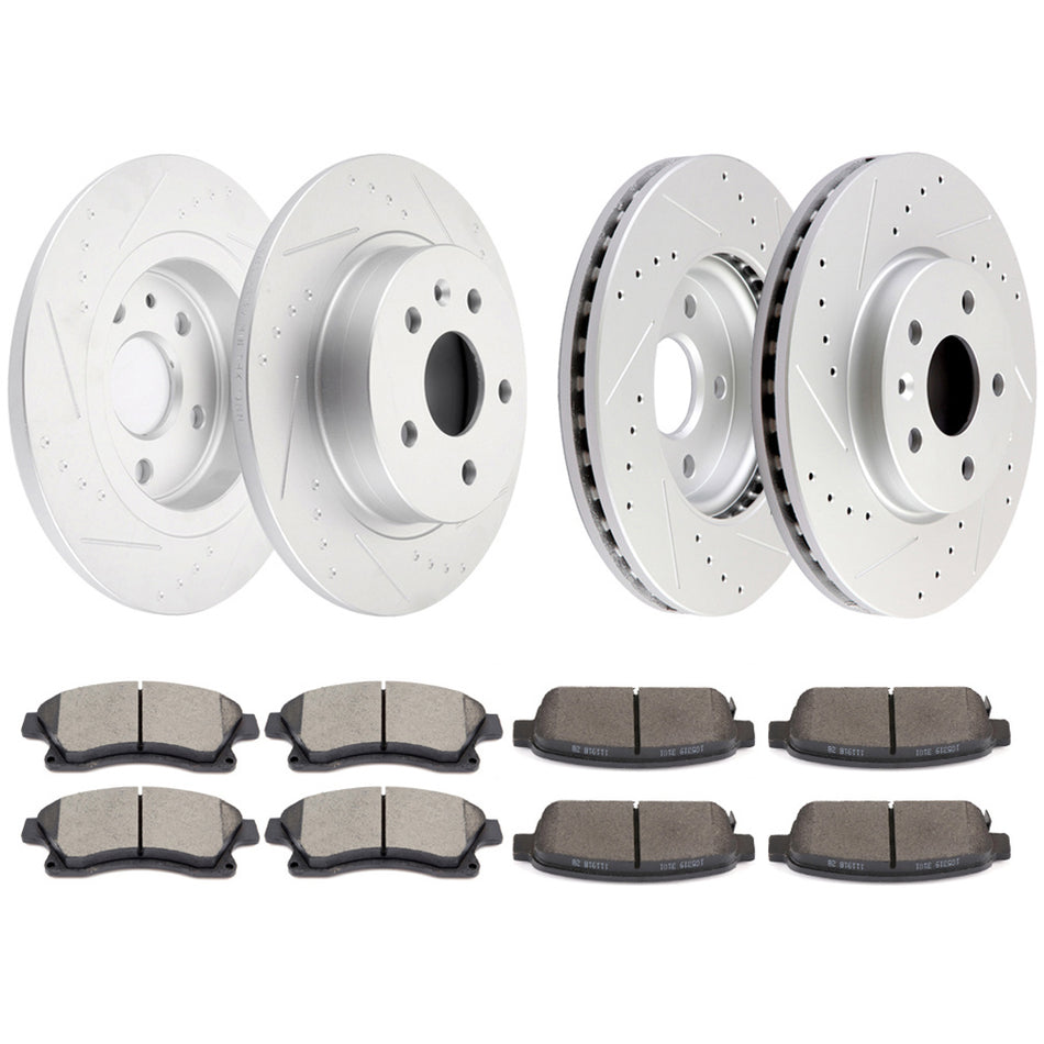 Ceramic Brake Pads & Rotors For 11-16 Chevrolet Cruze 13-16 Chevrolet Sonic