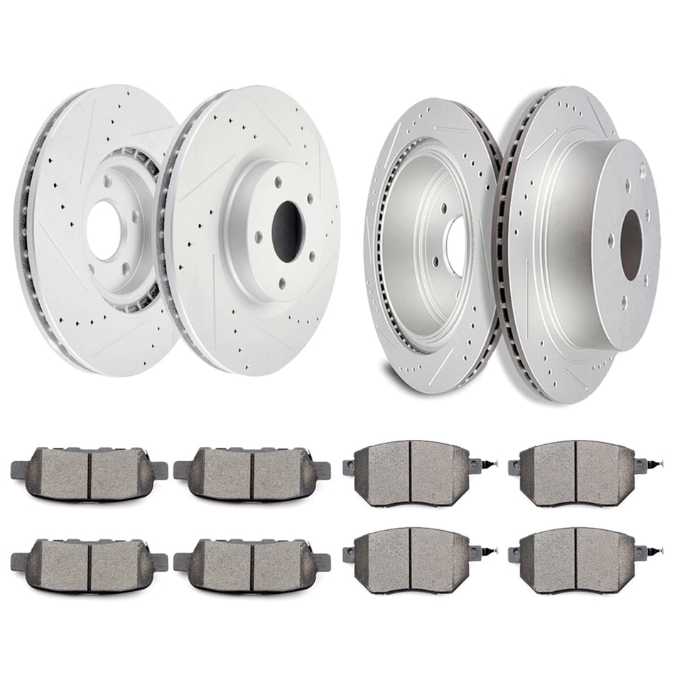 Ceramic Brake Pads & Rotors For 03-05 Infiniti FX35 15-18 Nissan Murano