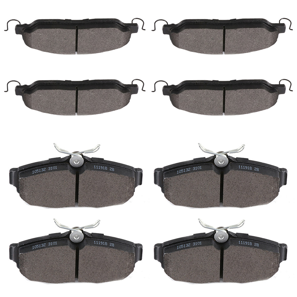2005-2010 Ford Mustang Brake Ceramic Pads Front And Rear
