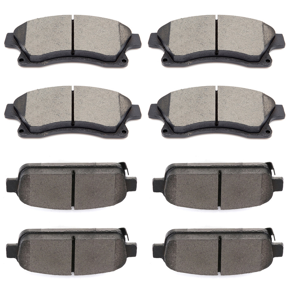 Front and Rear Brake Ceramic Pads For 11-16 Chevrolet Cruze, 12-18 Chevrolet Sonic 8pcs