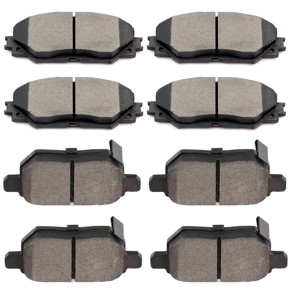 2008-2015 Scion xB Brake Pads Ceramic Front & Rear Pad Kit 8 Pcs