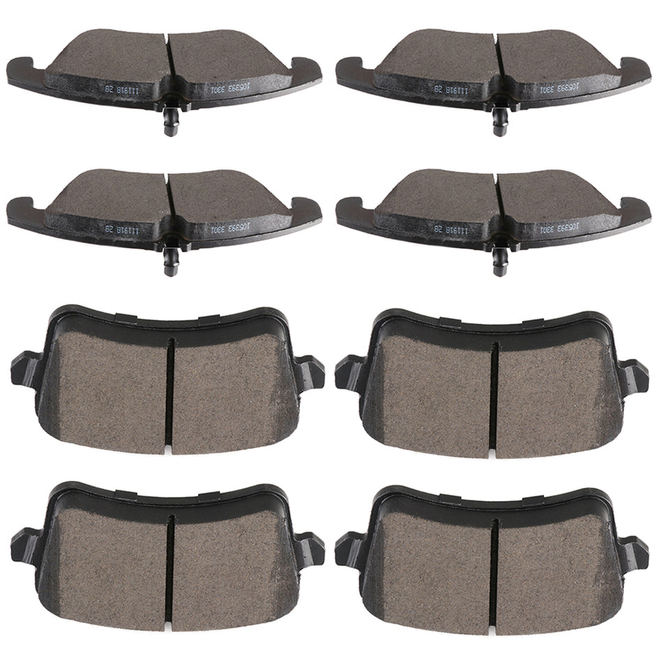 Front And Rear Metallic Pads Brake Pad For 09-16 Audi A4 Quattro Q5 8pcs