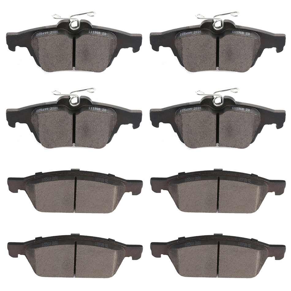 Brake Ceramic Pads Ford 13-16 Escape 14-15 Transit Connect Front Rear