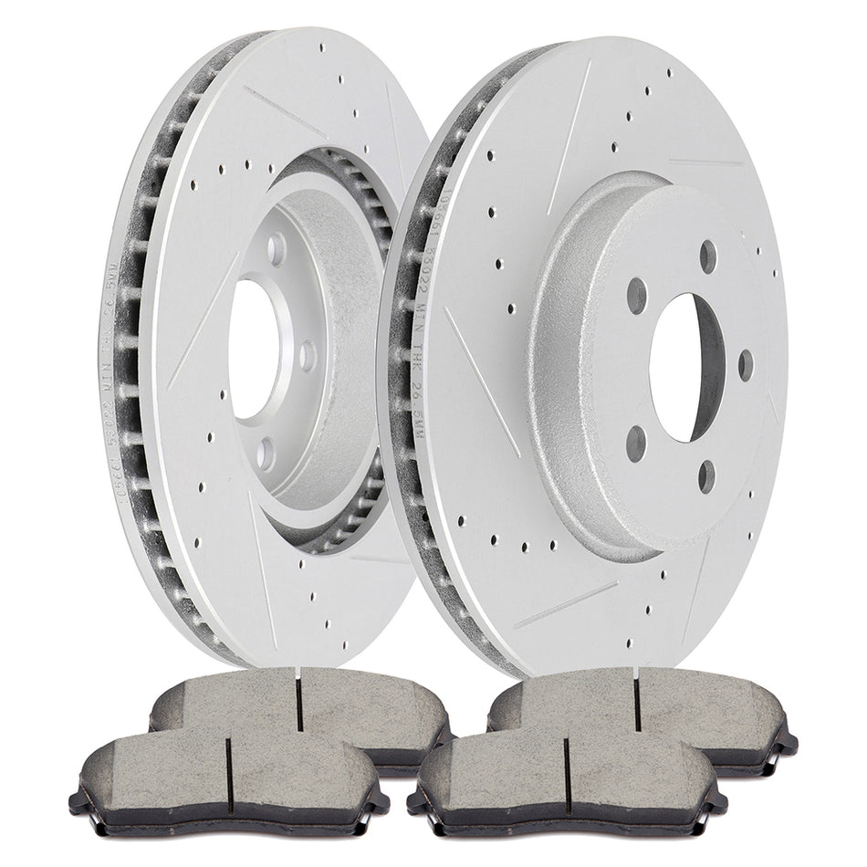 Ceramic Brake Pads And Rotors 05-18 Chrysler 300 09-18 Dodge Challenger Front