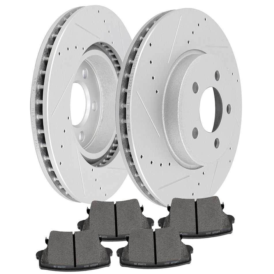 Brake Rotors and Ceramic Pads 05-20 Chrysler 300 05-08 Dodge Magnum Front 317.5mm 5Lugs 6Pcs
