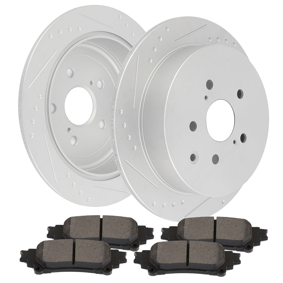Brake Pads & Rotors For 14-18 Toyota Highlander 11-18 Toyota Sienna