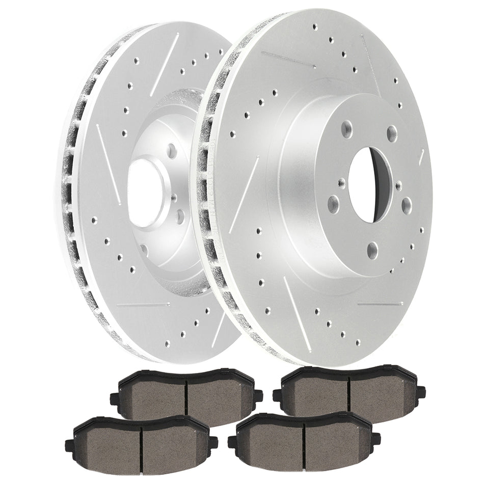 Brake Rotors Ceramic Pads For 02-10 Subaru Impreza 02-05 Subaru Legacy