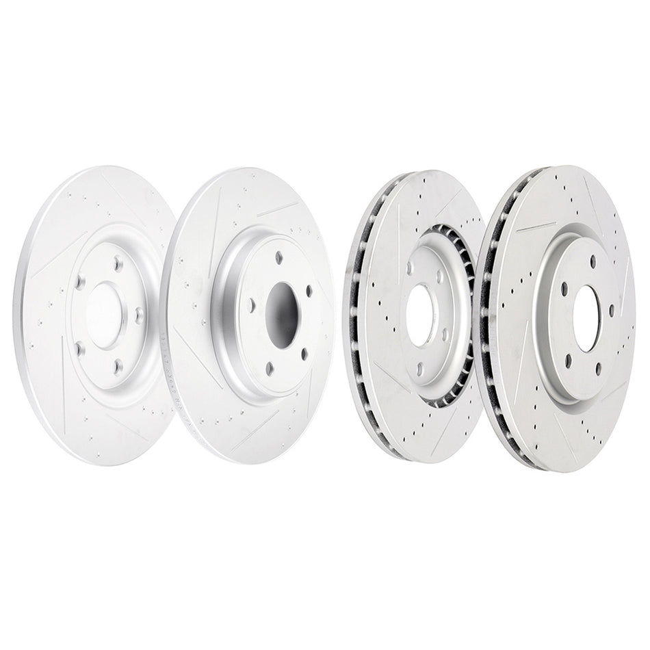 Brake Rotors For 12-20 Dodge Grand Caravan Dodge Journey 4Pcs Front and Rear