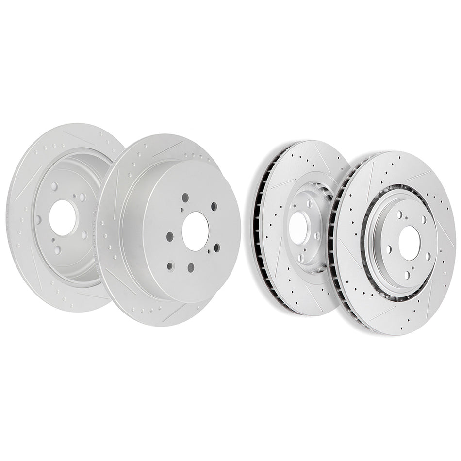 Brake Rotors 4Pcs For 11-20 Toyota Sienna 14-19 Highlander Front and Rear