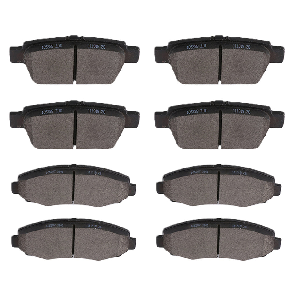 Front Rear Ceramic Brake Pads For 09-14 Acura TL 06-11 Honda Ridgeline 8pcs