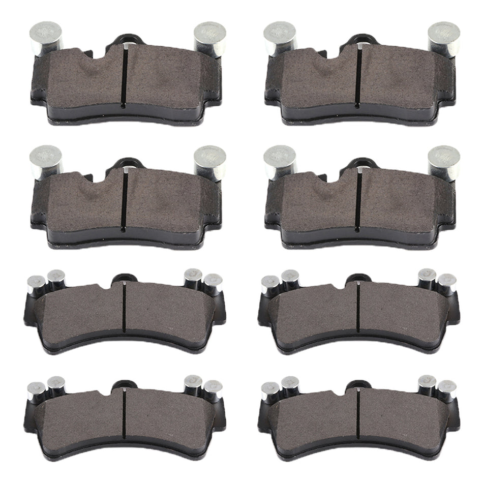 Front Rear Ceramic Brake Pads For 07-15 Audi Q7 03-06 08-10 Porsche Cayenne 8pcs