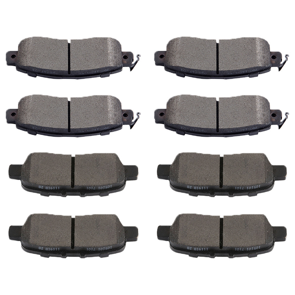2012-2017 Nissan Altima Brake Ceramic Pads Front And Rear
