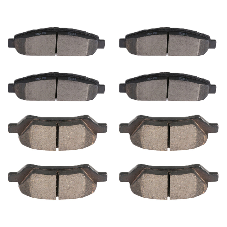 Front Rear Ceramic Brake Pads 2009-2016 Toyota Venza