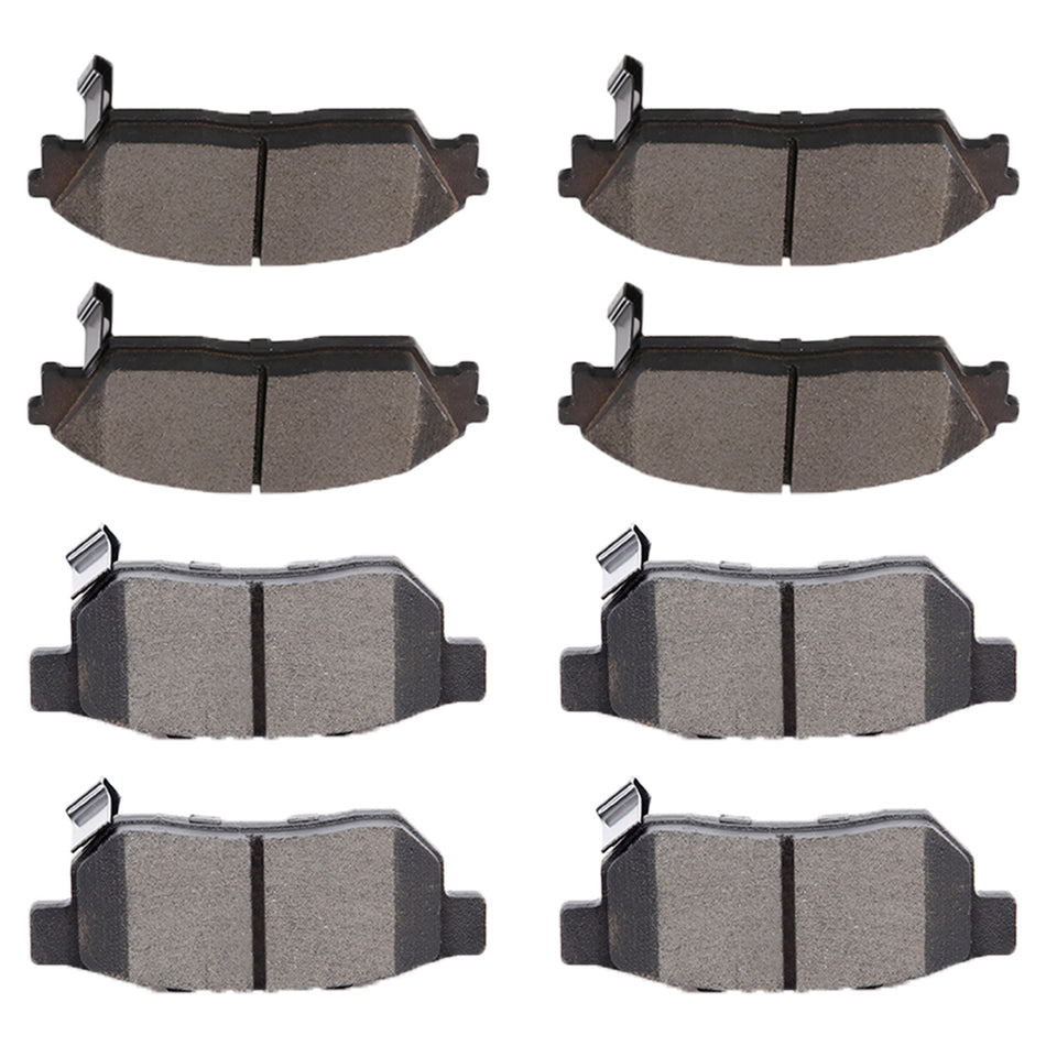 Front and Rear Brake Ceramic Pads For 1988-1989 Honda Civic 8pcs
