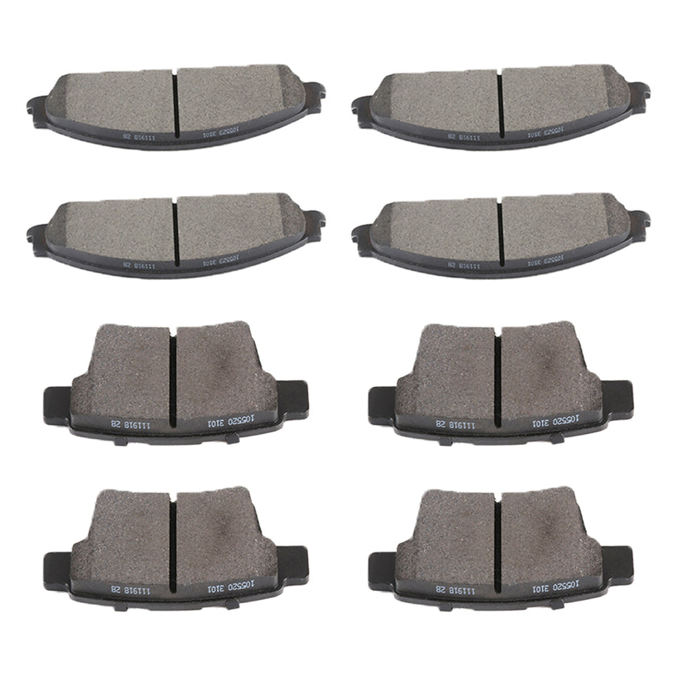 Front Rear Brake Pad For 05-07 Ford Five Hundred/Freestyle 08-09 Ford Taurus/Taurus X 8pcs